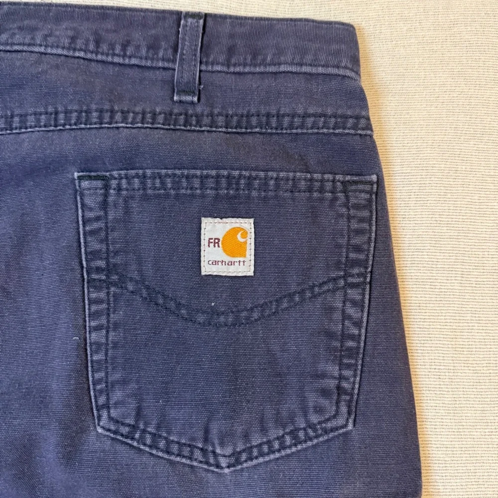 Carhartt Work Pants Men 42x34 Navy FR Flame Resistant Canvas Lot of 2 FRB159-DNY